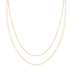 Double Paperclip Beaded Chain