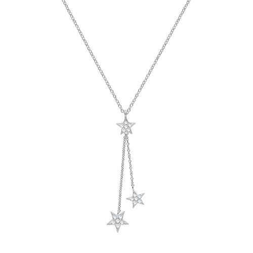 The Silver Triple star necklace