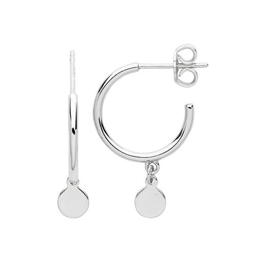 The Silver Disc Hoops