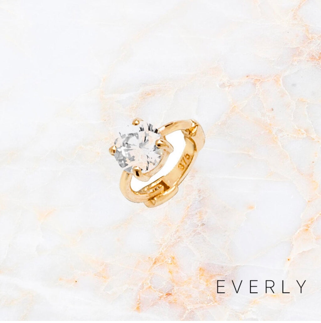 The Tiny Single Stone Huggie