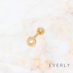 Initial O gold stud