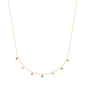 Rainbow Droplet Necklace