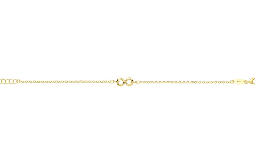 The gold infinity bracelet