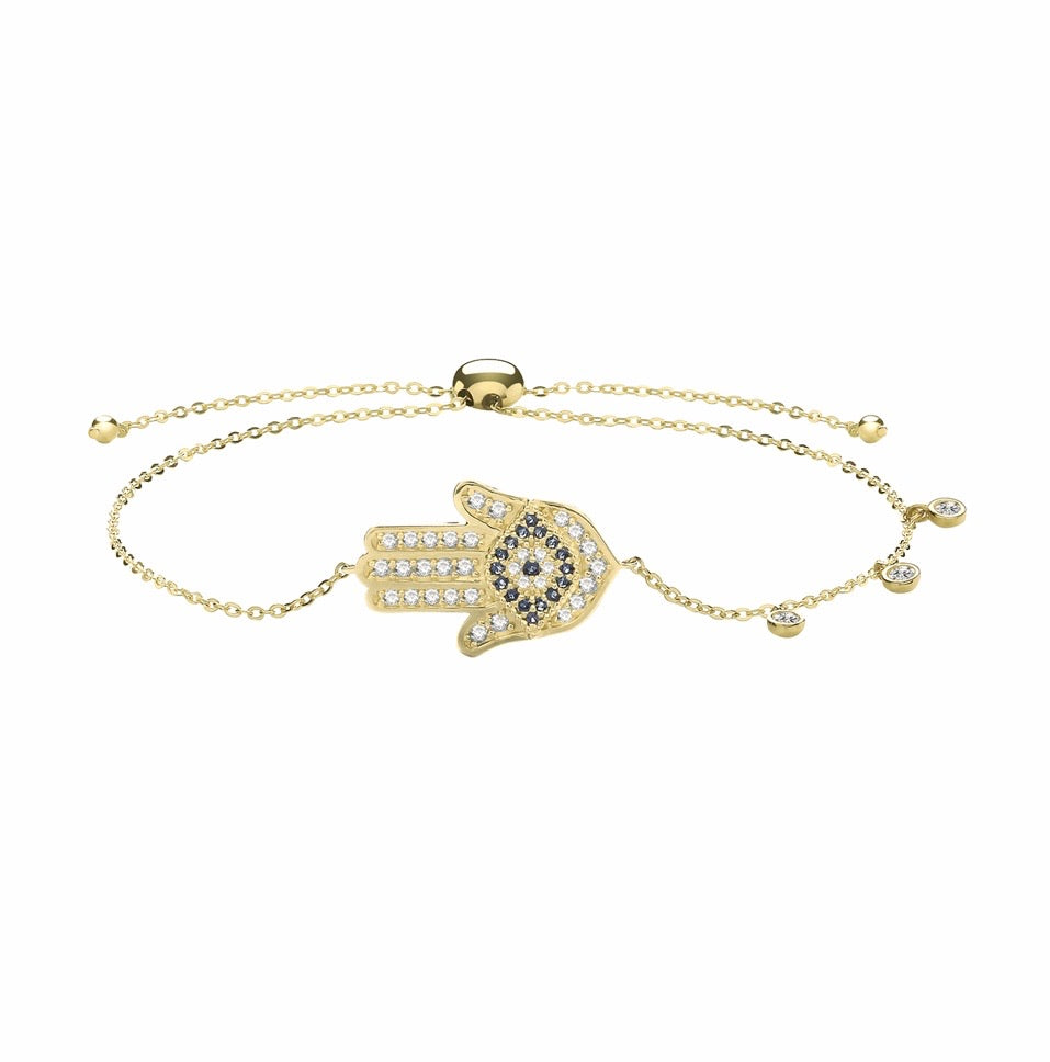 The hamsa and stone bracelet