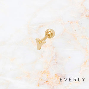 Initial Y gold stud
