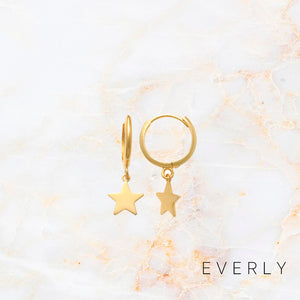 The Star Charm Hoops