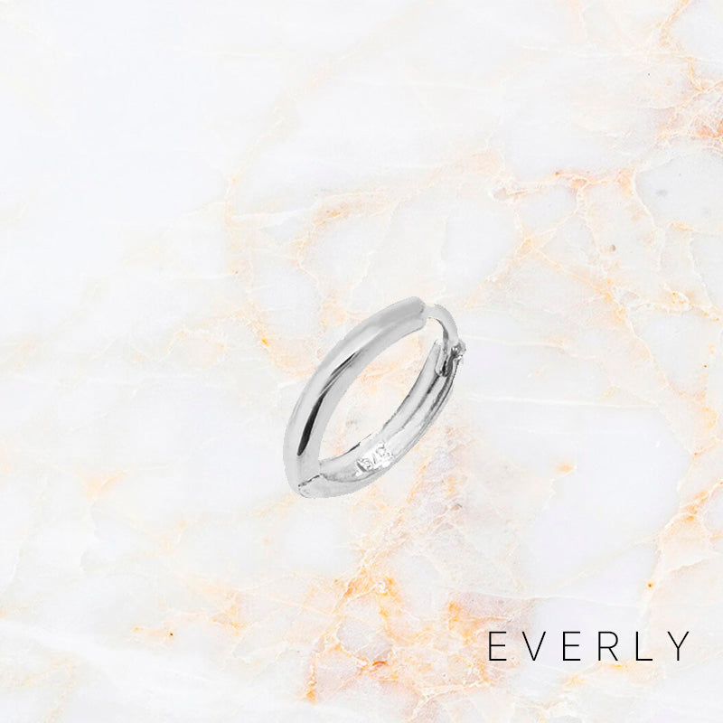 Single White Gold Hoop